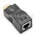 اکستندر HDMI مشکی / همراه RX و TX با یک طرف پورت شبکه F و یک طرف پورت HDMI M / برد 30 متر / پشتیبانی 4K-2K / تک پک طلقی